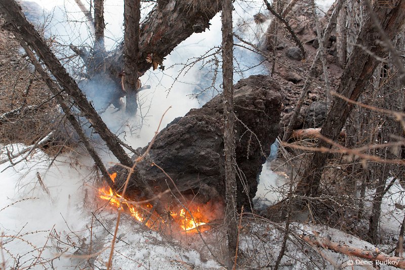 Eruption from the ground