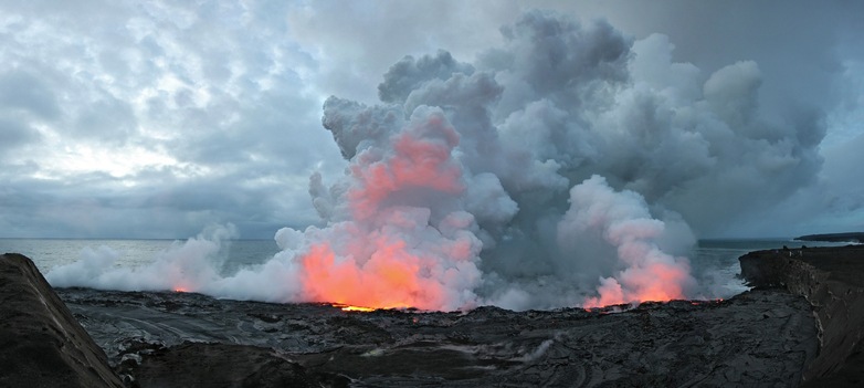 lava meets the sea