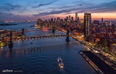 East River at night