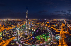 Burj Khalifa at night, Dubai, UAE