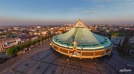 Basilica of Our Lady of Guadalupe from the altitude of 70 meters