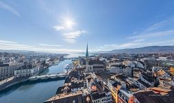 Cityscape and Fraumünster Church