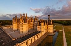 Chateau de Chambord in the morning lights