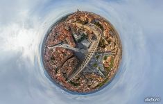 Above the Aqueduct of Segovia. Planet