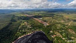 Bird's eye view of Canaima Lagoon