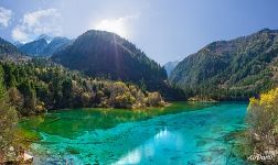 Five Flower Lake. National Park Jiuzhaigou, China