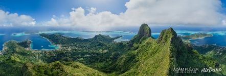 Mount Otemanu and Mount Pahia, Bora Bora. French Polynesia