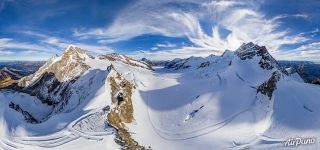 Birds eye view of the Jungfraujoch