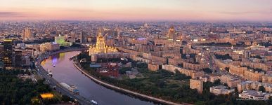 Moscow view from the top of the Federation tower