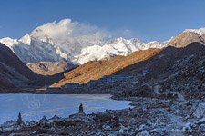 Evening view at Gokyo village