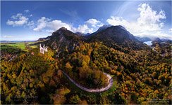 Germany, the road to the Neuschwanstein Castle