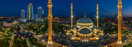 Akhmad Kadyrov Mosque at night #1